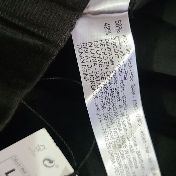 ZARA TROUSERS PANTS BLACK WOMENS SIZE L 8338/430/800 - Picture 1 of 7